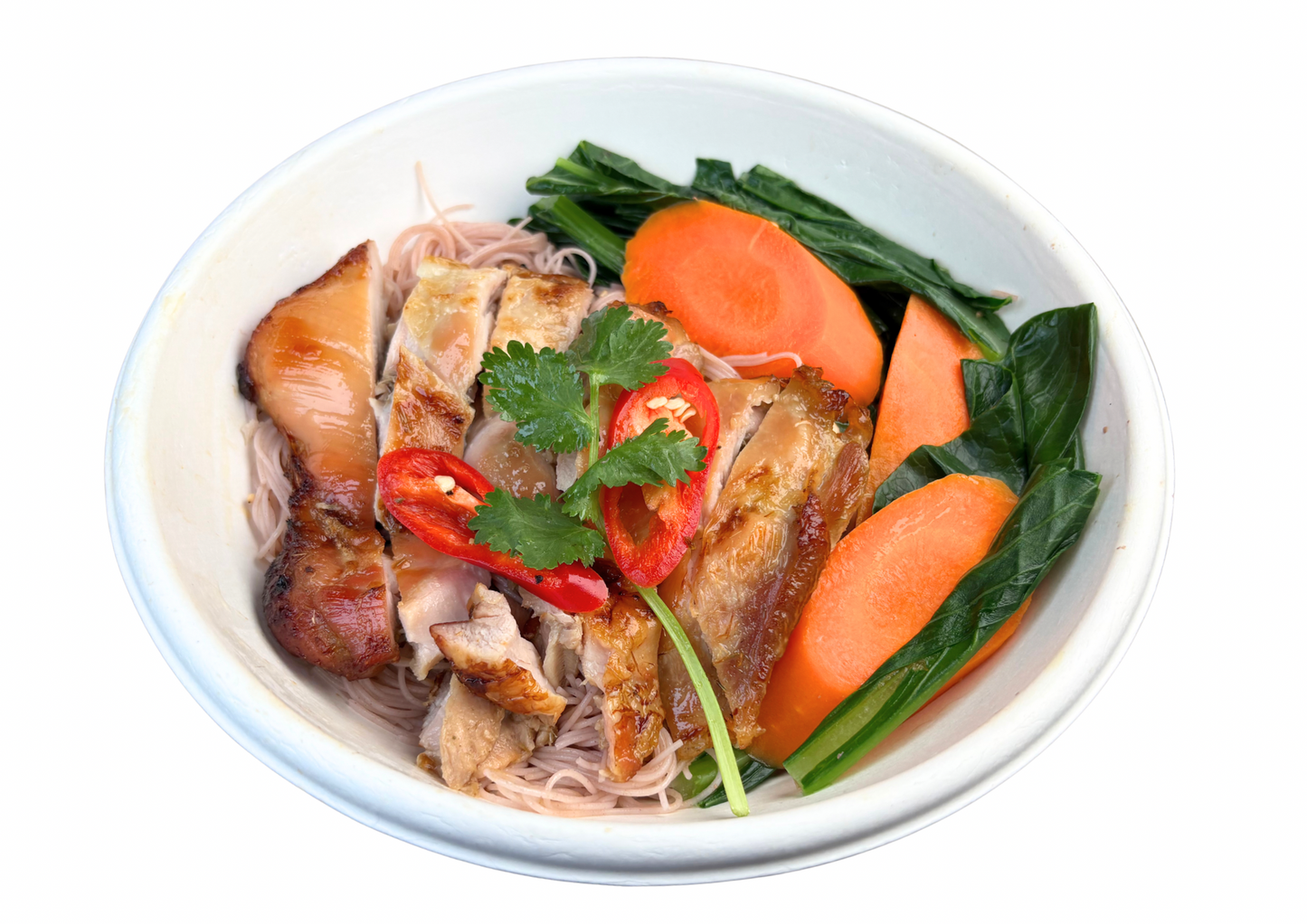 Grilled Chicken Brown Rice Vermicelli (Bún Gà Nướng)