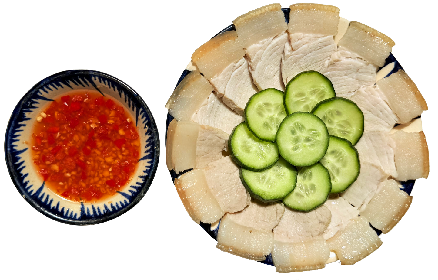 Pork and Vegetable with Ginger Fish Sauce (Thịt Luộc Chấm Mắm Gừng)