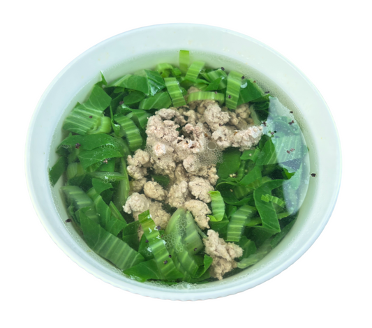 Choy Sum and Pork Mince Soup (Canh Cải Thịt Bằm)