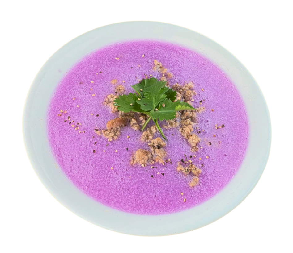 Purple Yam and Pork Mince Soup (Canh Khoai Mỡ Thịt Bằm)