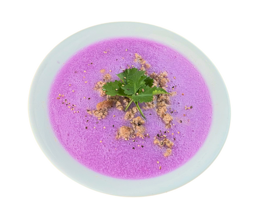 Rice with Purple Yam and Pork Mince Soup (Cơm Canh Khoai Mỡ Thịt Bằm)