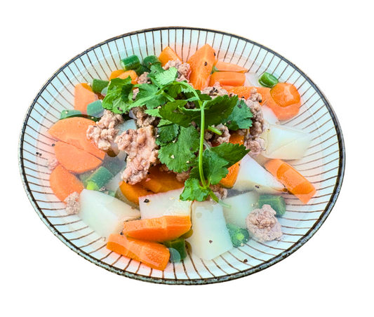 Vegetable and Pork Mince Soup (Canh Rau Củ Thịt Bằm)
