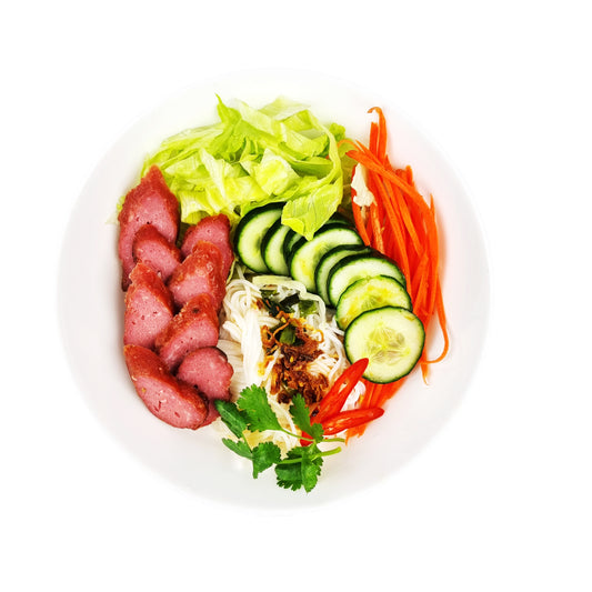 Bún Nem Nướng (Vermicelli Noodle Salad With Chicken & Pork Sausage)