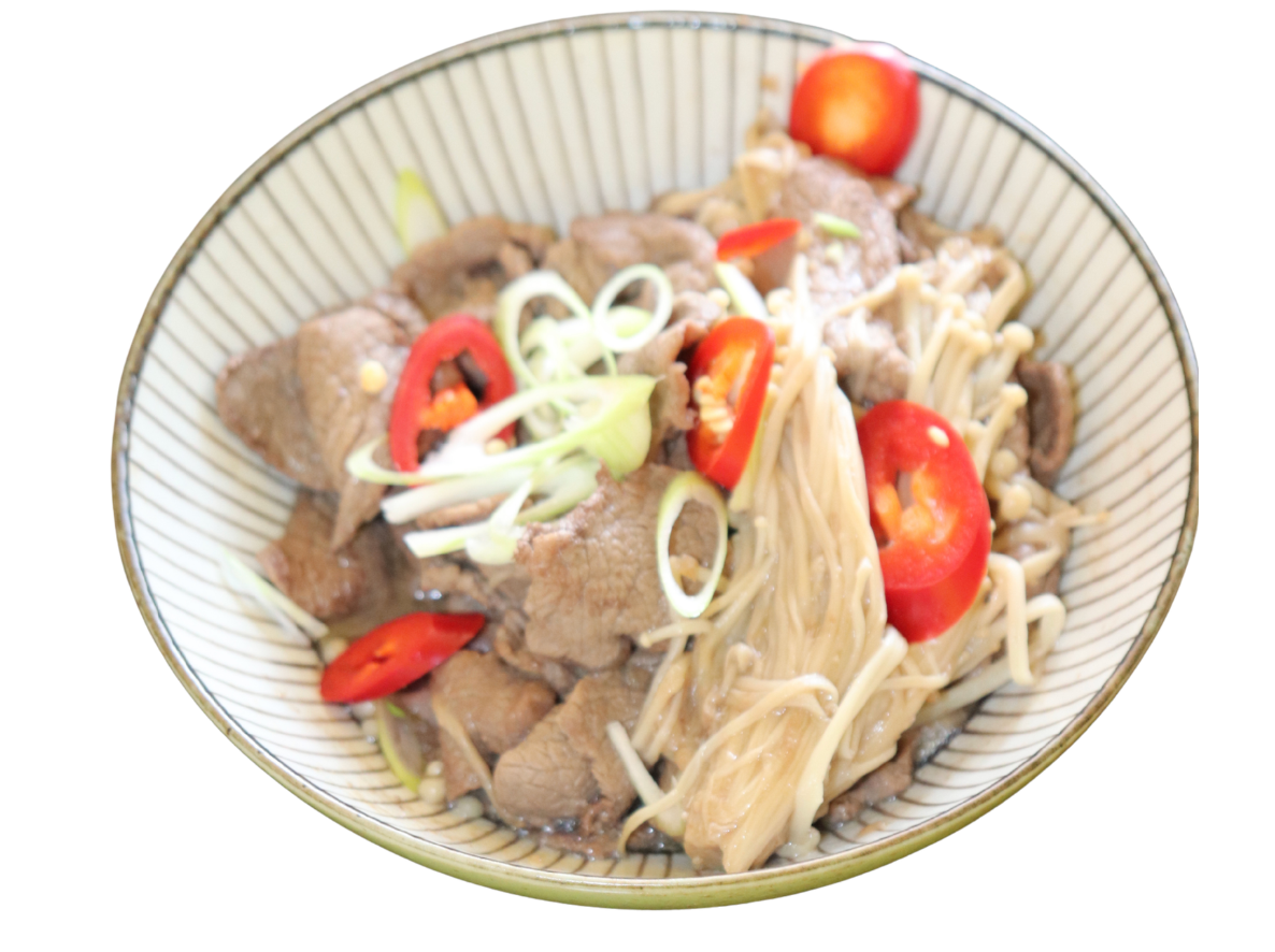 Stir-fried Beef & Enoki Mushroom (Bò Xào Nấm Kim Châm)