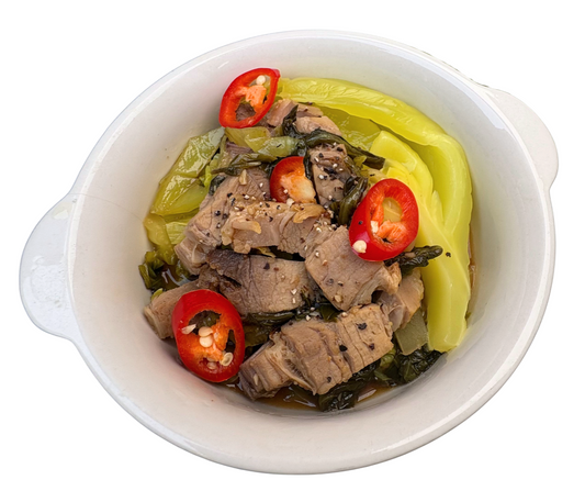 Stir-fried Pork & Pickled Cabbage with Rice (Cơm Thịt Heo Xào Cải Chua)