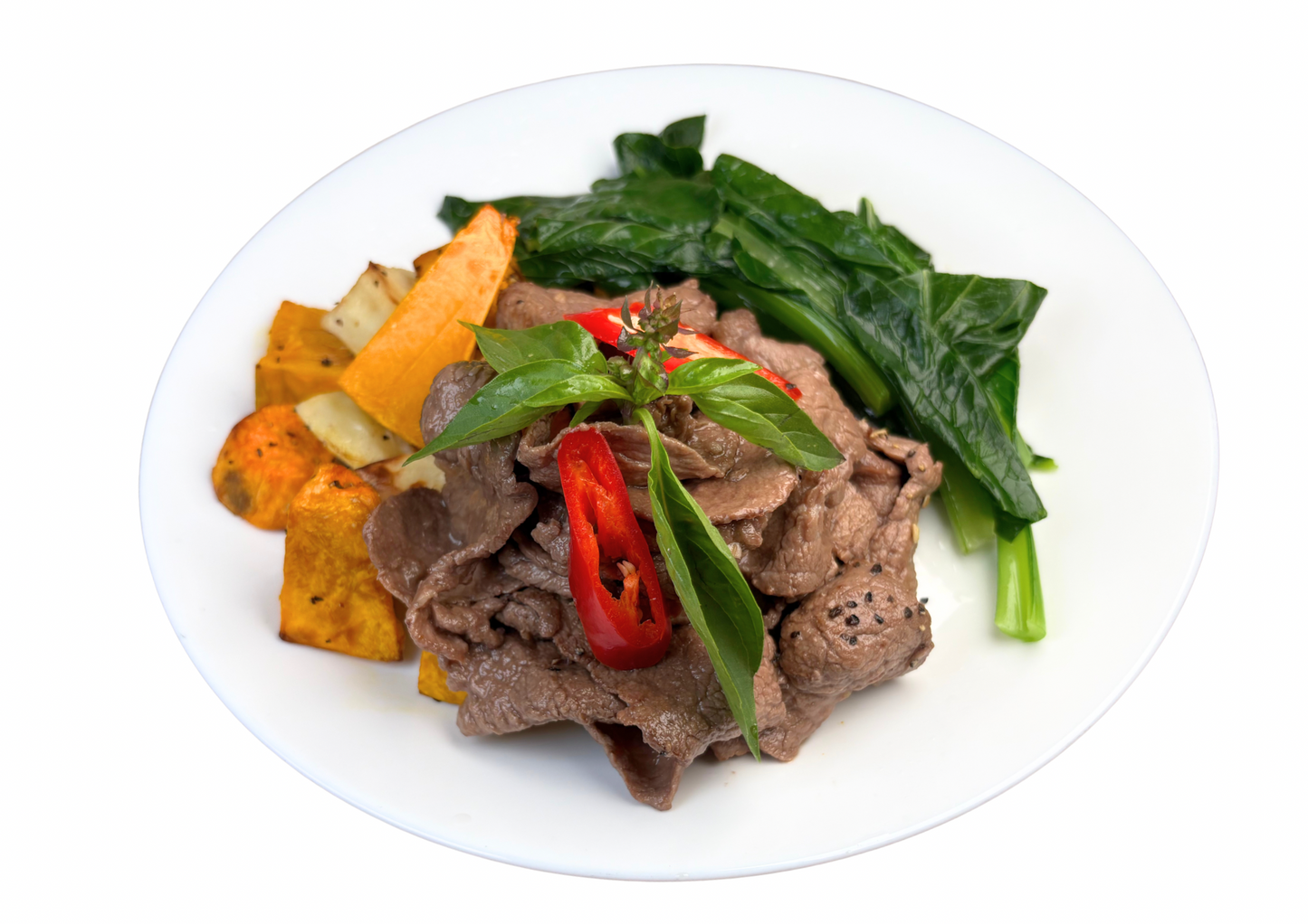 Low Fat Beef with Roast Vegetable (Bò Xào & Rau Củ Nướng)