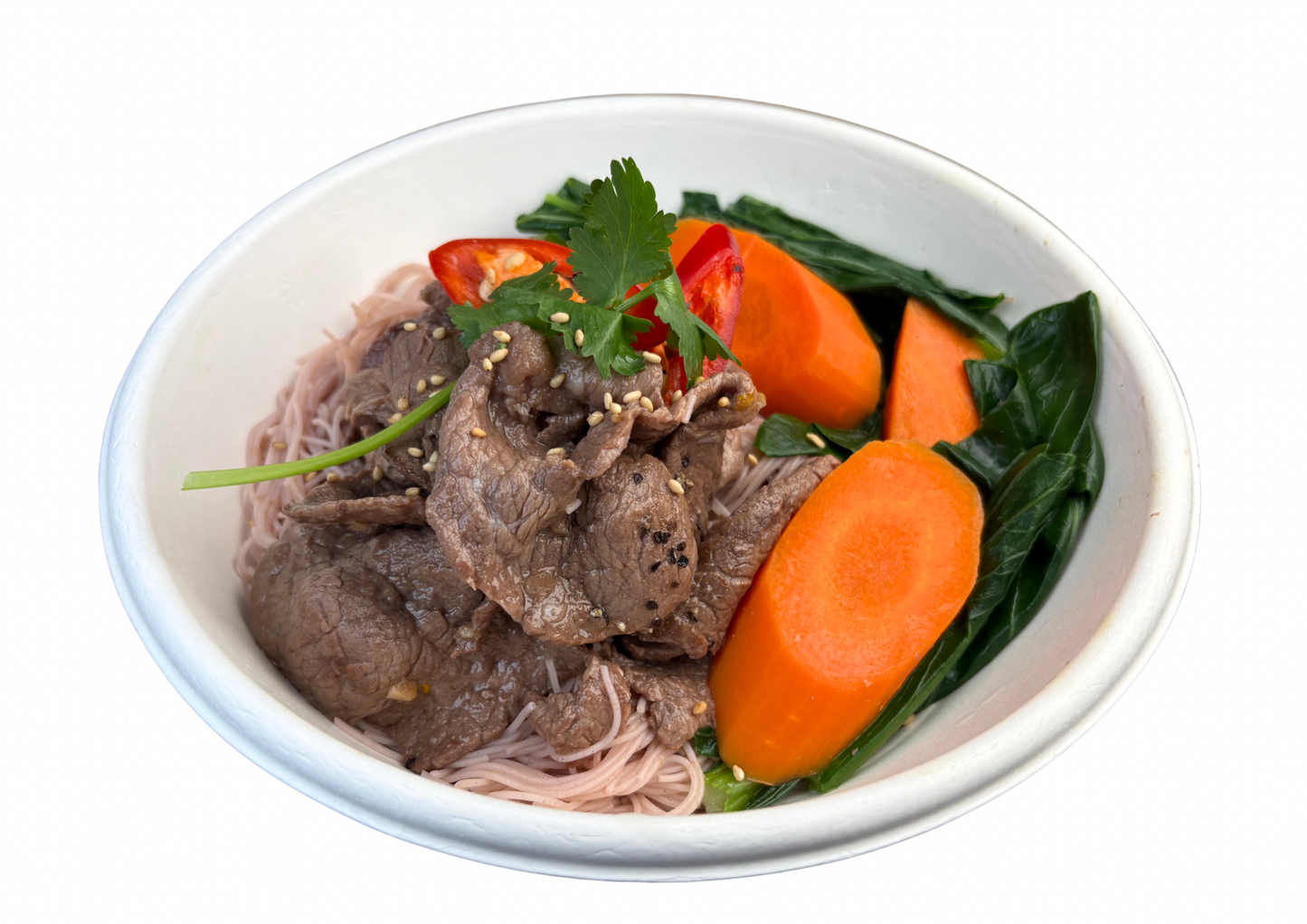 Low Fat Beef with Brown Rice Vermicelli (Bún Bò Xào)