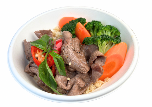 Low Fat Beef with Brown Rice (Cơm Bò Xào)